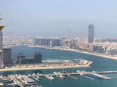 Furnished standard room/Sea n plan view/attch big balcony/next to tram/ sulafa tower, Marina