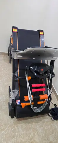 Foldable Treadmill with Resistance Bands and Ab Roller - Good Condition