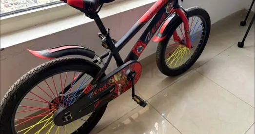Kids 20-inch BMX Style Bicycle with Colorful Spoke Covers - Good Condition
