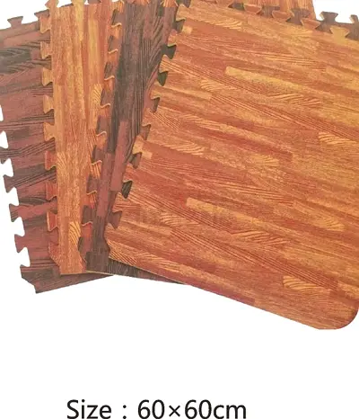 Interlocking Wood-Pattern Foam Floor Mats Eva foam floor mat , print floor mat— 60×60cm (Set)