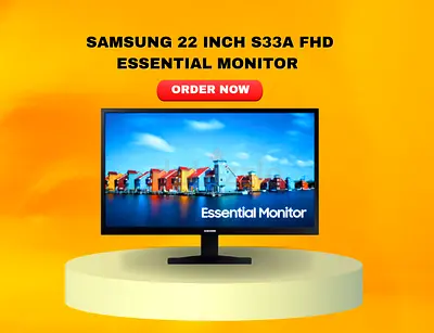 Samsung 22 Inch Essential Monitor | VA Panel | 60Hz | 5ms | LED Display | LS22A336NHU