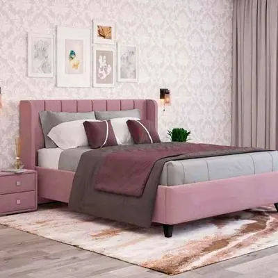 Modern stylish design king size fully customisable bedframe with soft Fabric in multiple options