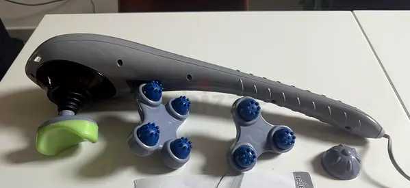 Handheld Electric Body Massager with Multiple Heads