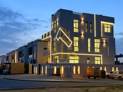Luxury villa for sale in Al-Haliu, large area with a roof terrace, price includes registration and ownership fees.