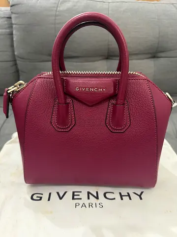Givenchy Antigona Mini Leather Satchel - Burgundy