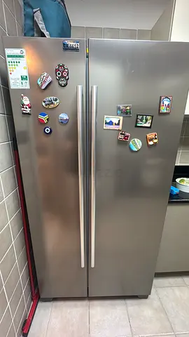 Stainless Steel Double Door Refrigerator - Good Condition