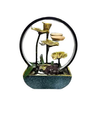 Indoor Decorative Lotus Water Fountain with LED Light