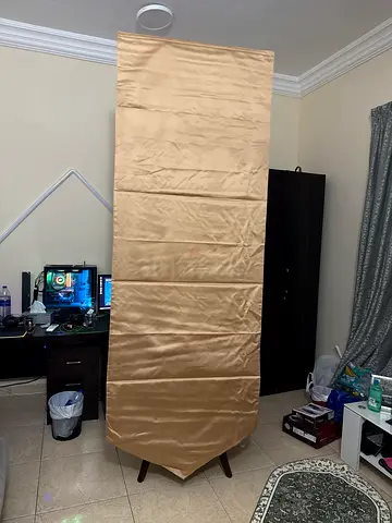 Tall Fabric-Covered Wardrobe / Clothing Storage (Good Condition)