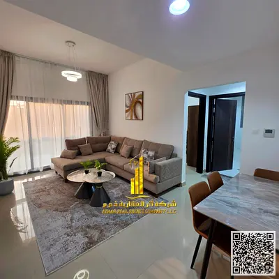 أفخم و أرقى شقة غرفة و صالة مفروشة بالكامل سوبر ديلوكس للإيجار الشهري في عجمان ✔️ شامل الفواتير و الإنترنت ⚡📶 فرش فاخر