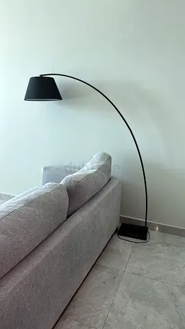 Modern Arc Floor Lamp with Black Shade (Standing Lamp)