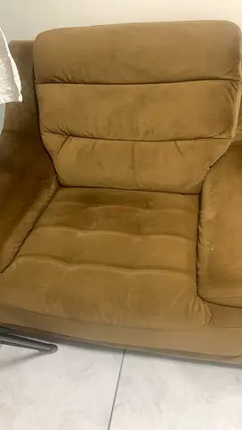 L Shape 3+2+1-seater fabric sofa in beige — good condition.