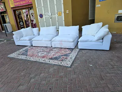 Marina home Luscious feather 🪶 filled modular sofa with footstool