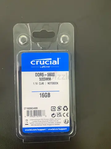Crucial 16GB RAM DDR5 (5600 MHz)