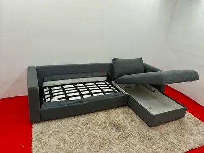 Ikea vimle gray lshape sofabed with storage space