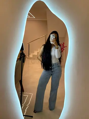 Large Irregular Backlit Wall Mirror — Modern LED Vanity Mirror