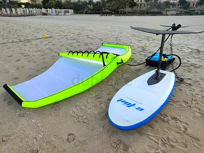Wingsurf Ready to Ride (Good Condition) - board of 120L and wing of 6m2 with carrying bag and pump