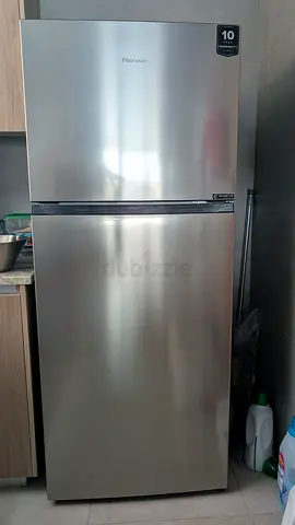 Hisense Stainless Steel Top Freezer Refrigerator - Excellent Condition