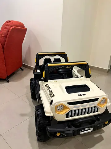 Kids Electric Ride-On Jeep 2-Seater - White