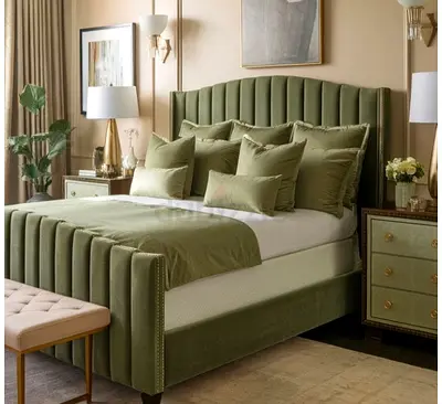 Brand new green colour 200*200 super king size Bed