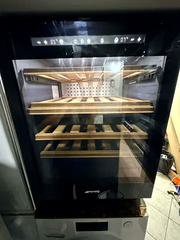 Smeg latest model dual zone temperature built-in wine fridge 46 bottles