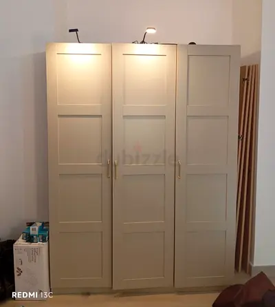 IKEA HEMNES 3-door Wardrobe - Light Beige, Good Condition