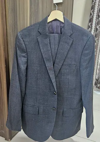Mens Grey Formal Blazer - Single-Breasted Jacket, Good Condition