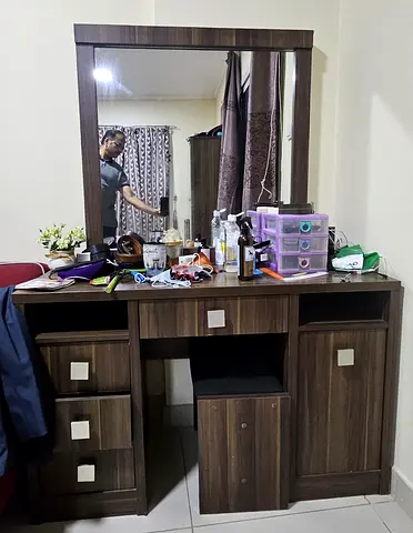 Bed room set with Cot, Bed, Cupboard and Dressing Table