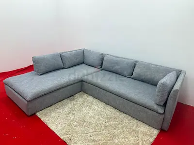 Brand new condition pottery barn grey color lshape sofa