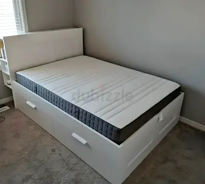 Ikea bremenes bed with mattress queen size excellent