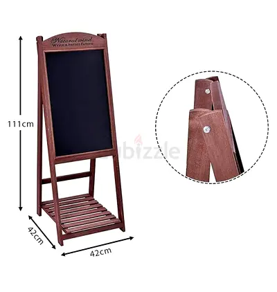 Wooden Blackboard Handwriting Boards with Stand - Magnetic Chalkboard Sign for Restaurants