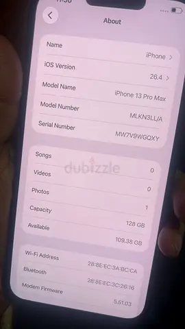 iPhone 13 Pro Max 128GB 1450