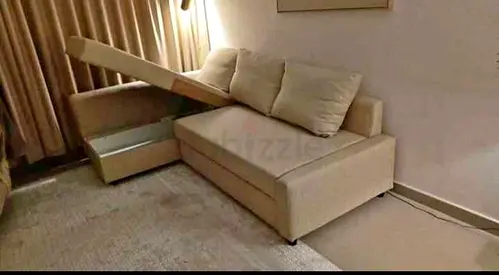 IKEA L shap Sofa store cum bed you can fix the