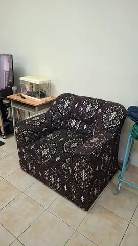 Brown single sofa