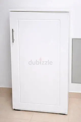 Slim White Single-Door Wardrobe / Storage Cabinet