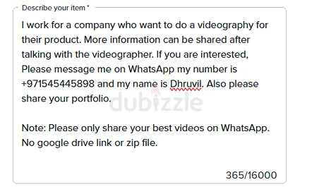 Videography service