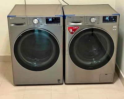 LG 9kg washer 9kg dryer latest model Good Condition with digital clock 60/60