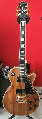 New Epiphone Limited Edition Les Paul Custom Koa — Natural Flame Top, Gold Hardware