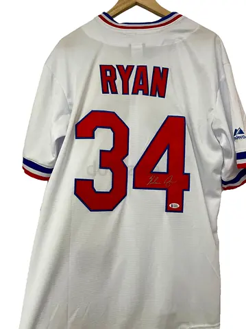 Nolan Ryan Jersey Hand Signed BAS