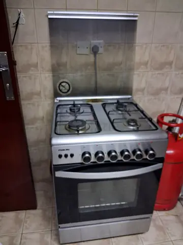 Stainless Steel Gas Cooker with Oven - 4 Burners