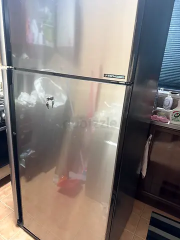Used Double-Door Stainless Steel Refrigerator - Good Working Condition