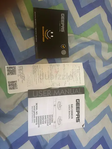 Geepas Gas Cooker / Stove - User Manual and Warranty Pack (As New)