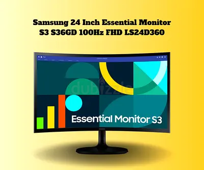 Samsung 24 Inch Essential Monitor | 100Hz | VA Panel | LS24D360 | Warranty