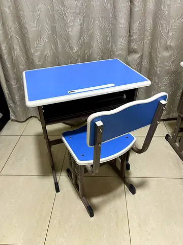 Kids Study Desk and Chair Set - Blue, Compact and Adjustable