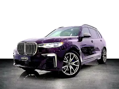 BMW X7 M SPORT 50i - 7 SEATER - MERIN IVORY WHITE AND FINEWOOD TRIM FINELINE IN INTERIOR