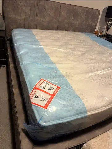 King-size upholstered bed frame - very good condition
