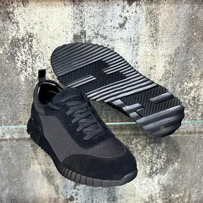 Hermès Get Sneakers - Black Mesh  Suede