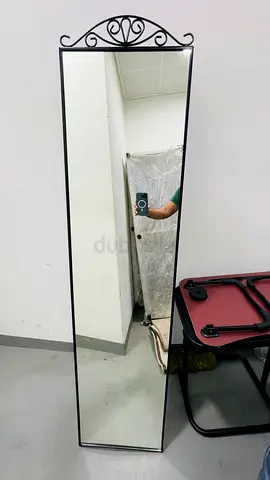 IKEA standing/wall mirror black metal frame