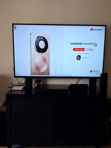 55 LED Smart Android TV in good working condition (mounted) - UAE