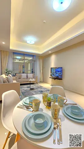 Luxurious one-bedroom apartment with brand new furnishings for monthly rent in Ajman - Al Rashidiya 1 - Gulfa Tower