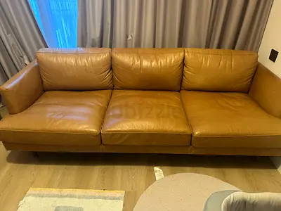 Genuine leather Westelm sofa